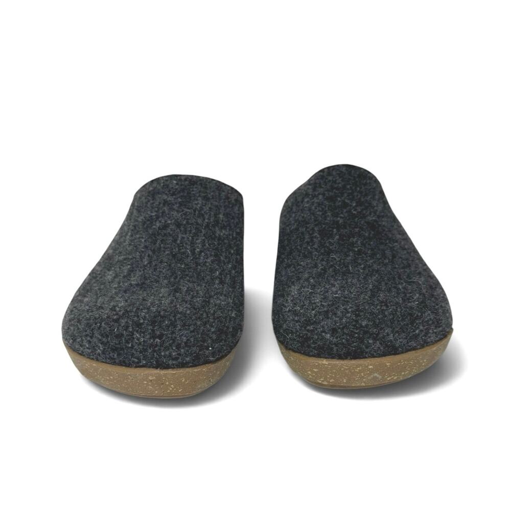 Taos Women’s Woolness Slip On Clog 9-9.5 Black Wool Upper Faux Fur Insole - Picture 4 of 12